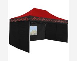 10' x 15' Deluxe Pop-Up Party Tent - Red Flame