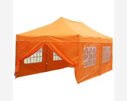 10' x 20' Deluxe Pop-Up Party Tent - Orange