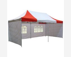 10' x 20' Deluxe Pop-Up Party Tent - Red and White