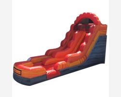 12' Inflatable Water Slide, Fire Red Marble