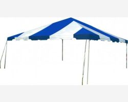 15' X 15' Commercial Aluminum Frame Tent - Blue and White