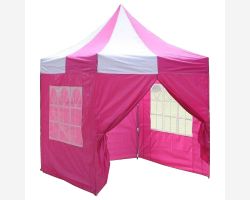 8' x 8' Basic Pop-Up Tent - Pink and White