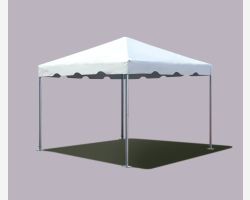 10' X 10' PE Commercial Steel Frame Tent - White