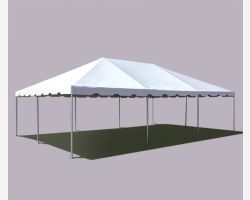 20' X 30' PE Commercial Steel Frame Tent - White