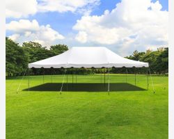 20' X 30' Commercial Steel Pole Tent - White