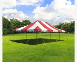 20' X 30' Commercial Steel Pole Tent - Red