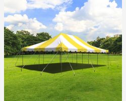 20' X 30' Commercial Steel Pole Tent - Yellow