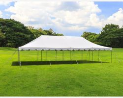 20' X 40' Commercial Steel Pole Tent - White