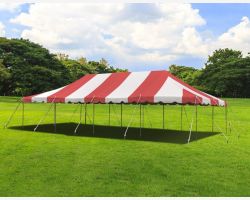 20' X 40' Commercial Steel Pole Tent - Red