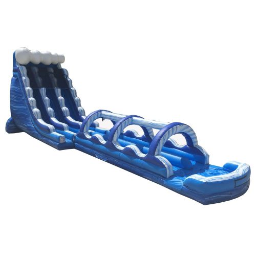 tentandtable blue marble inflatable slip n slide with blower