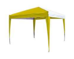 10' x 10' Basic Pop-Up Party Tent - Yellow and White