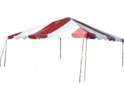 15' X 15' Commercial Aluminum Frame Tent - Red and White