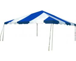10' X 20' Commercial Aluminum Frame Tent - Blue and White