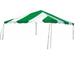 15' X 15' Commercial Aluminum Frame Tent - Green and White