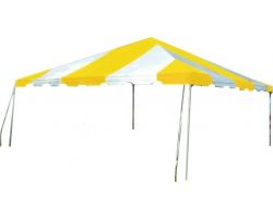 10' X 20' Commercial Aluminum Frame Tent - Yellow and White