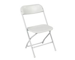 White Folding Plastic Chair (10-Pack)
