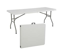 Single 6' Portable White Folding Table