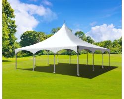 30' X 30' Commercial High Peak Tent - White