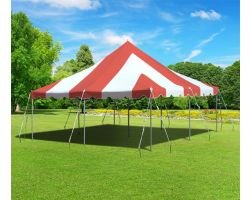 20' X 20' Commercial Aluminum Pole Tent - Red