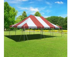 20' X 30' Commercial Aluminum Pole Tent - Red