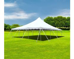 30' X 30' Commercial Aluminum Pole Tent - White
