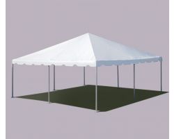 20' X 20' PE Commercial Steel Frame Tent - White