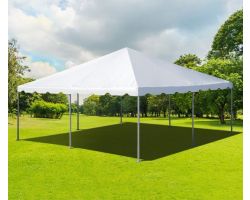 20' X 20' PVC Commercial Steel Frame Tent - White