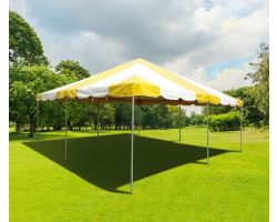 20' X 20' PVC Commercial Steel Frame Tent - Yellow
