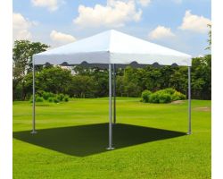 10' X 10' Single Tube Sectional Aluminum Frame Tent - White