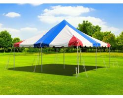 20' X 20' Commercial Aluminum Pole Tent - Red, White, Blue